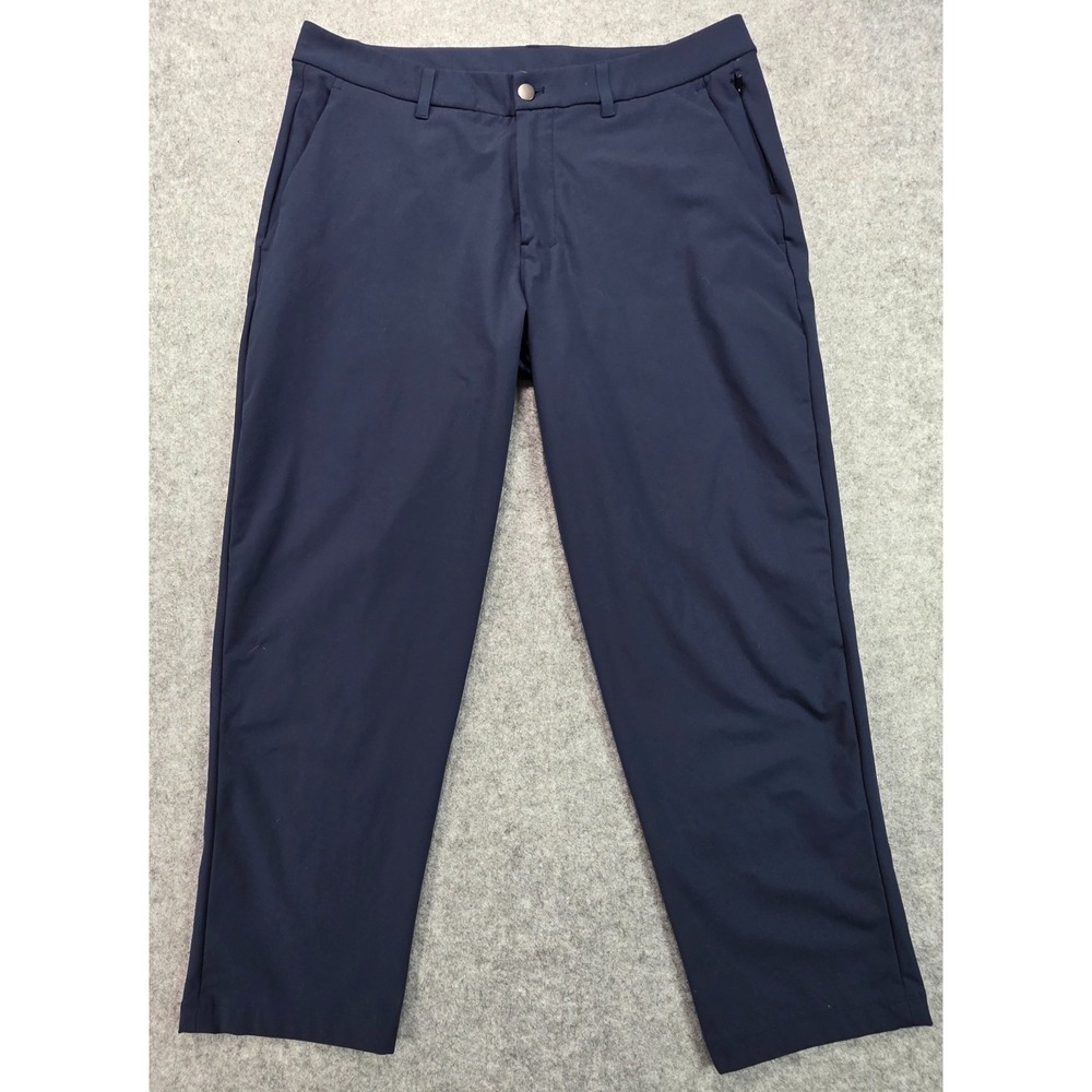 Lululemon ABC Slim Fit Pants Size 36 Navy Chino Warpstreme Athleisure‎ Stretch